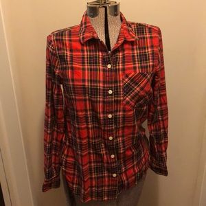Size Medium Classic Plaid Flannel Top*